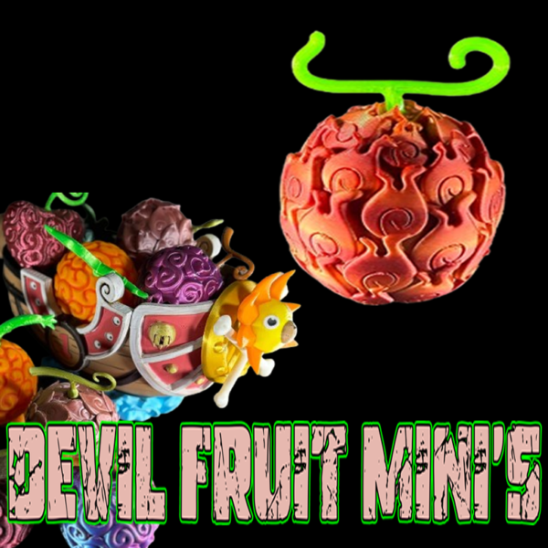 A mini Flame-Flame Devil Fruit (Mera Mera no Mi) collectible, showcasing its fiery and vibrant design. A must-have for One Piece fans and Devil Fruit collectors.