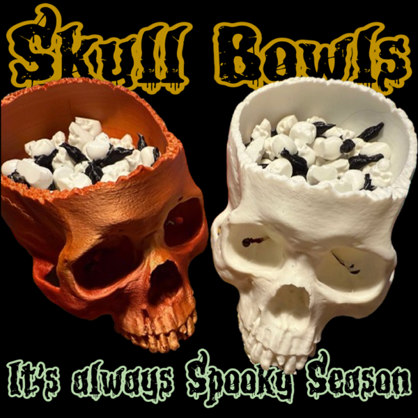 A small skull-shaped bowl with realistic bone detailing, perfect for holding candy, trinkets, or small treasures. A spooky addition to any gothic or Halloween-themed decor.