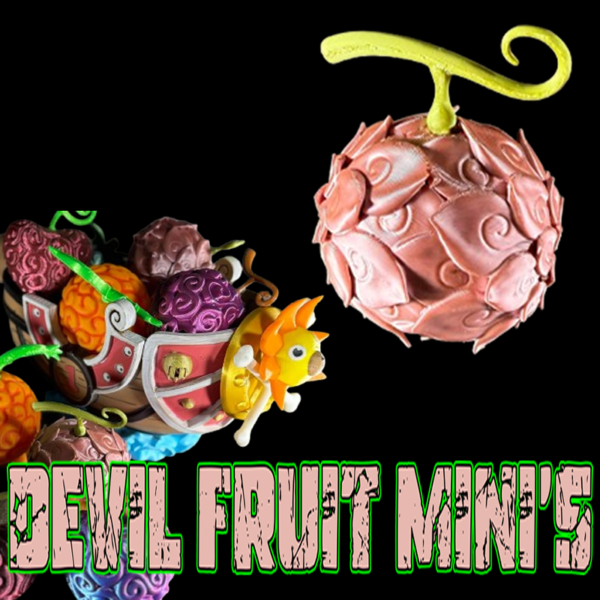 A mini Flower-Flower Devil Fruit (Hana Hana no Mi) collectible, capturing the vibrant design of its flower-based abilities.