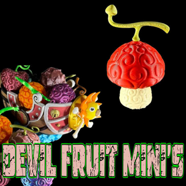 A mini Hito-Hito Devil Fruit (Hito Hito no Mi, Model: Onyudo) collectible, capturing the essence of its human transformation abilities.