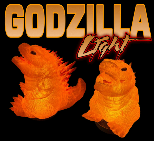 Thermo Atomic Godzilla LED Night Light - Handmade Meltdown Kaiju Lamp for Monsterverse and Anime Decor