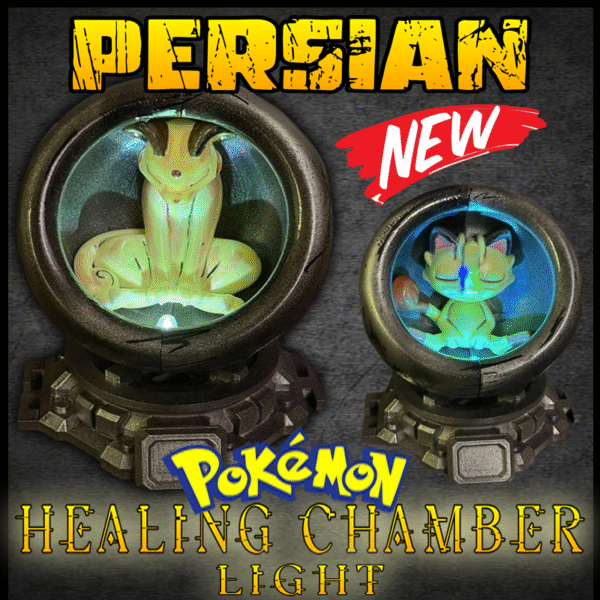 Persian Healing Chamber LED Light with sleek color-changing glow and modular display base