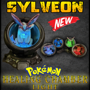 Sylveon Healing Chamber LED Light with soft color-changing glow and modular display base
