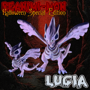 Skeleton Lugia Figure | Spooky Pokémon Collectible | Creepy Cute Decor
